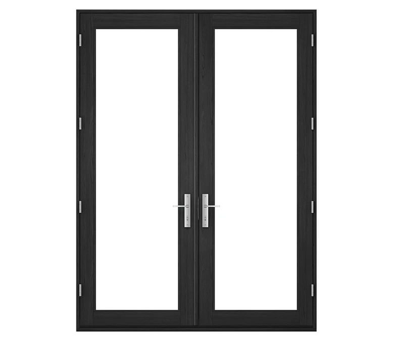 Pella Reserve Contemporary Wood Hinged Patio Door in Evansville